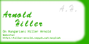arnold hiller business card